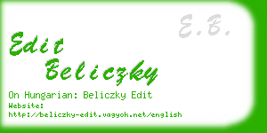 edit beliczky business card